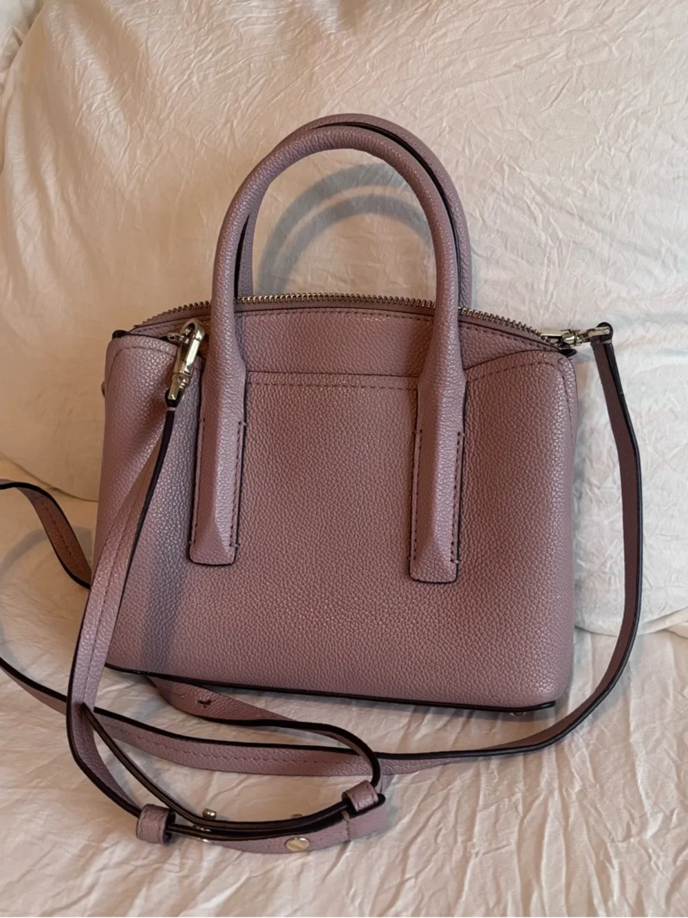 kate spade Dusty Rose Pebbled Leather Small Satchel - Picture 2 of 6